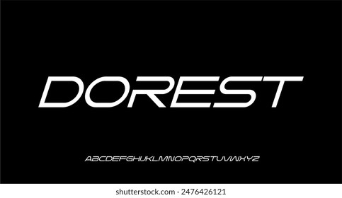 MODERN FUTURISTIC TECHNOLOGY SCI FI FONT VECTOR TYPEFACE