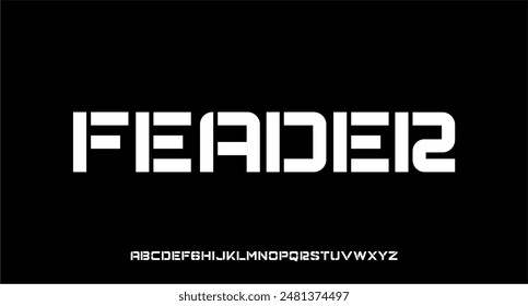 MODERN FUTURISTIC TECHNOLOGY SCI FI FONT VECTOR TYPEFACE