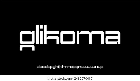 TECNOLOGÍA FUTURISTA MODERNA TIPO DE LETRA DE VECTOR SCI FI