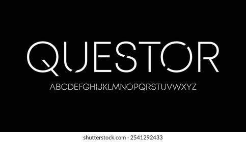 Modern futuristic technology sci fi font vector typeface
