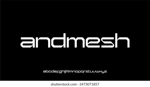 MODERN FUTURISTIC TECHNOLOGY SCIFI FONT VECTOR TYPEFACE