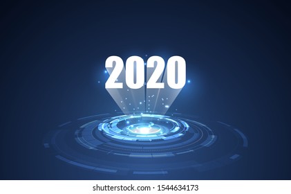 Modern futuristic technology template for 2020. 