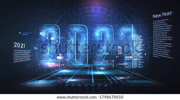 Modern Futuristic Technology Template 2021 New Stock Vector (Royalty ...