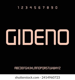 modern futuristic thin lines font vector