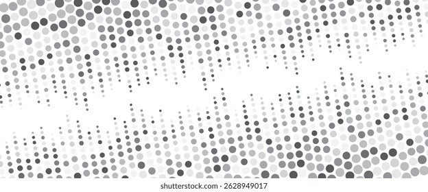 Modern futuristic trendy round pixel design. Abstract digital data technology circle black and grey pattern	