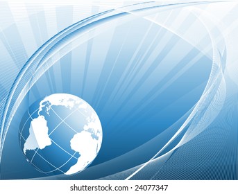 modern futuristic vector background with globe