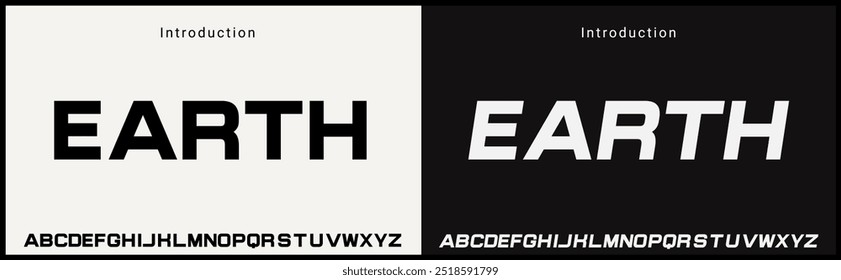 Fuente de Vector futurista moderna. Fuentes de alfabeto de estilo urbano de tipografía para moda, deporte, tecnología, digital, película, diseño de logotipos, Ilustración vectorial.