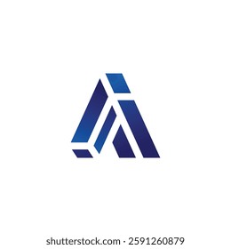 modern and futuristic vector logo of letter A and I