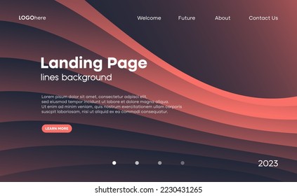 Modern futuristic wave background. Dynamic geometric shape composition for web, business, and technology. Vector, 2023