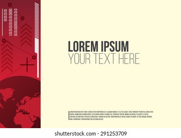 modern futuristic world technology movement simple background vector illustration