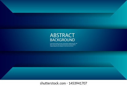 Modern futurustic Abstract geometric background  dark blue color with blend and shadow effect, Elegant simple background with square space for text use for wallpaper, presentation vector illustration