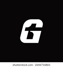 Design moderno logotipo G e 1 monograma em negrito estilo geométrico em fundo preto adequado para esportes de marca de tecnologia ou identidade digital da empresa