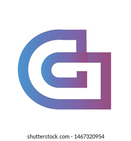 Modern g character abstract logo