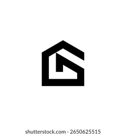 O logotipo moderno da casa da carta G que combina a letra G e a casa. Um logotipo adequado para uso nos setores imobiliário, residencial e corporativo geral.