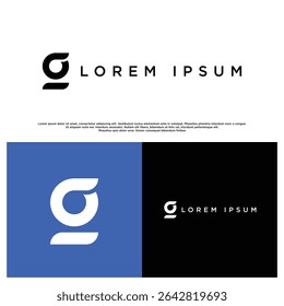 Modern G letter logo with strong geometric shape, perfect for sleek and professional brand identities.