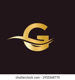 Modern G logotype for luxury branding. Initial G letter business logo design vector