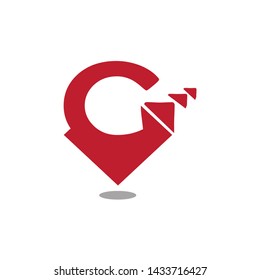 modern G vector font logo design