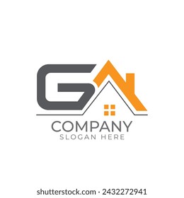 Modern GA G A Letter Logo Design in Blue Colors. Creative Modern Letters Vector Icon Logo Illustration.