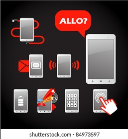Modern gadget vector icon set