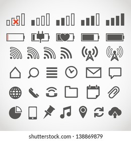 Modern gadget web icons collection