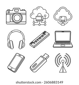 Modern Gadgets Illustration Vector Art.