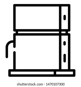 Modern game console icon. Outline modern game console vector icon for web design isolated on white background