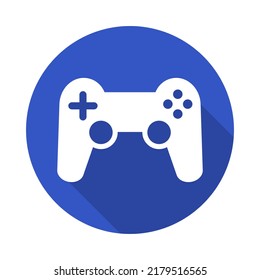 Modern game controller and shadow. Gamepad. Game battle. Vector.