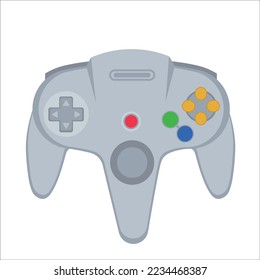 Modern game pad on white background