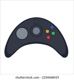 Modern game pad on white background