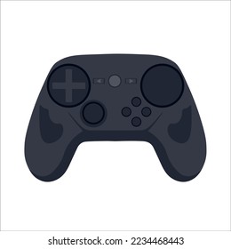 Modern game pad on white background