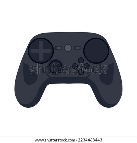 Modern game pad on white background