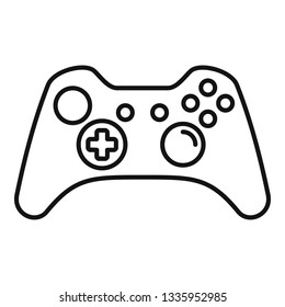 Modern gamepad icon. Outline modern gamepad vector icon for web design isolated on white background