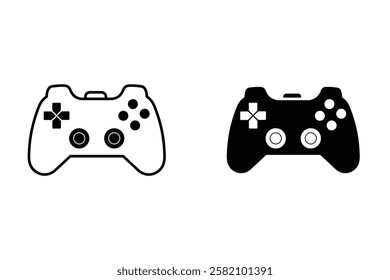 Modern Gamepad Vector Icon for Apps, digital game controller, gaming icon, gaming pad symbol, flat design gamepad, joystick icon