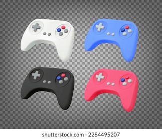 Los juegos modernos están aislados en un fondo transparente. Concepto de amamantamiento. Banner vectorial 3d con espacio de copia

