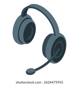 Modern gamer headset with a noise canceling microphone, allowing for clear communication during online gaming sessions