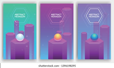 Modern gaming abstract hexagonal background illustration
