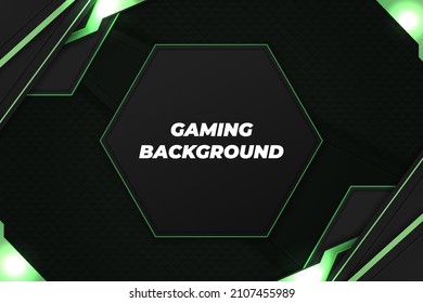 Fondo de juego moderno negro y verde con elemento