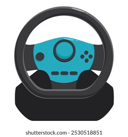 Volante de jogo moderno com botões para jogar videogames em um computador