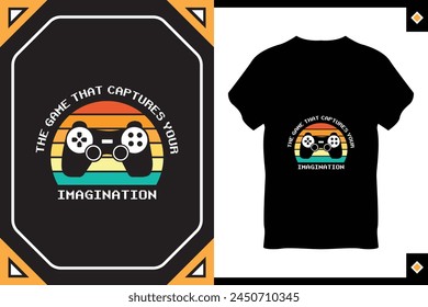 Modern Gaming T-Shirt Design Vector