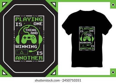 Modern Gaming T-Shirt Design Vector