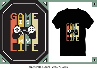 Modern Gaming T-Shirt Design Vector
