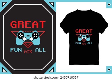 Modern Gaming T-Shirt Design Vector