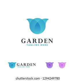 Modern Garden logo designs concept vector, Flower logo symbol designs