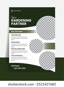 Modern gardening service flyer template