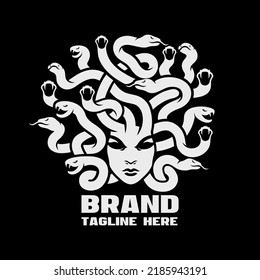 Modern Gargona Medusa logo. Vector illustration