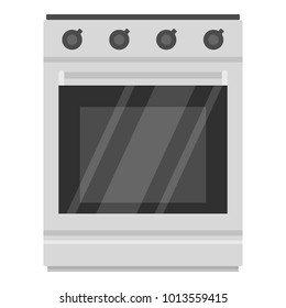 Modern gas oven icon. Cartoon illustration of modern gas oven vector icon for web