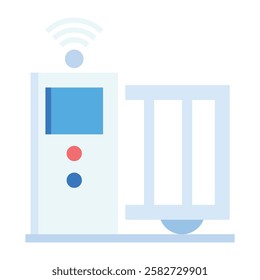Modern gate icon symbolizing entry points, security barriers, and controlled access for homes, offices, and gated communities.