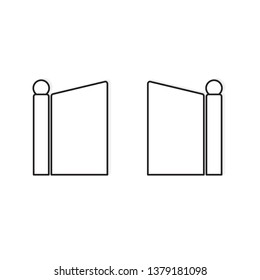 modern gate icon- vector illustration