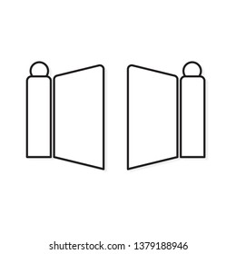 modern gate icon- vector illustration