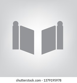 modern gate icon- vector illustration